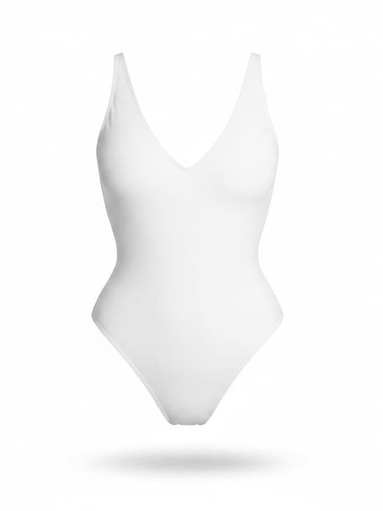 NWT TA3 Plungey one piece swimsuit white extra large short - Thumbnail 5