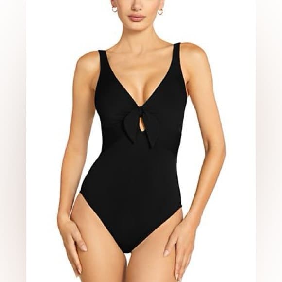 Robin Piccone Ava one piece swimsuit black 8 - Thumbnail 6