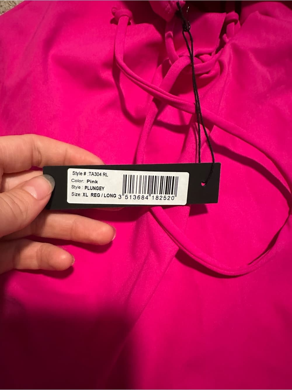 NWT TA3 Plungey one piece swimsuit pink extra large regular - Thumbnail 3