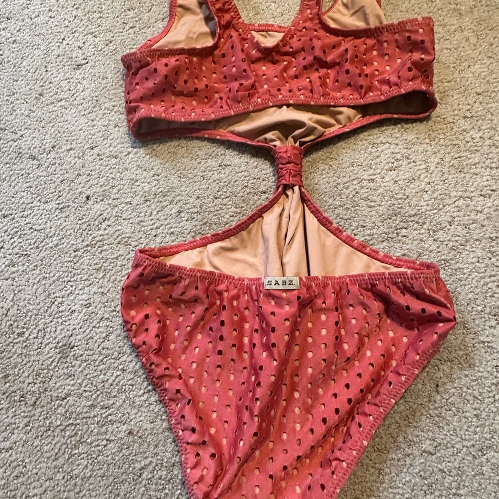 Sabz one piece cutout swimsuit - Thumbnail 4