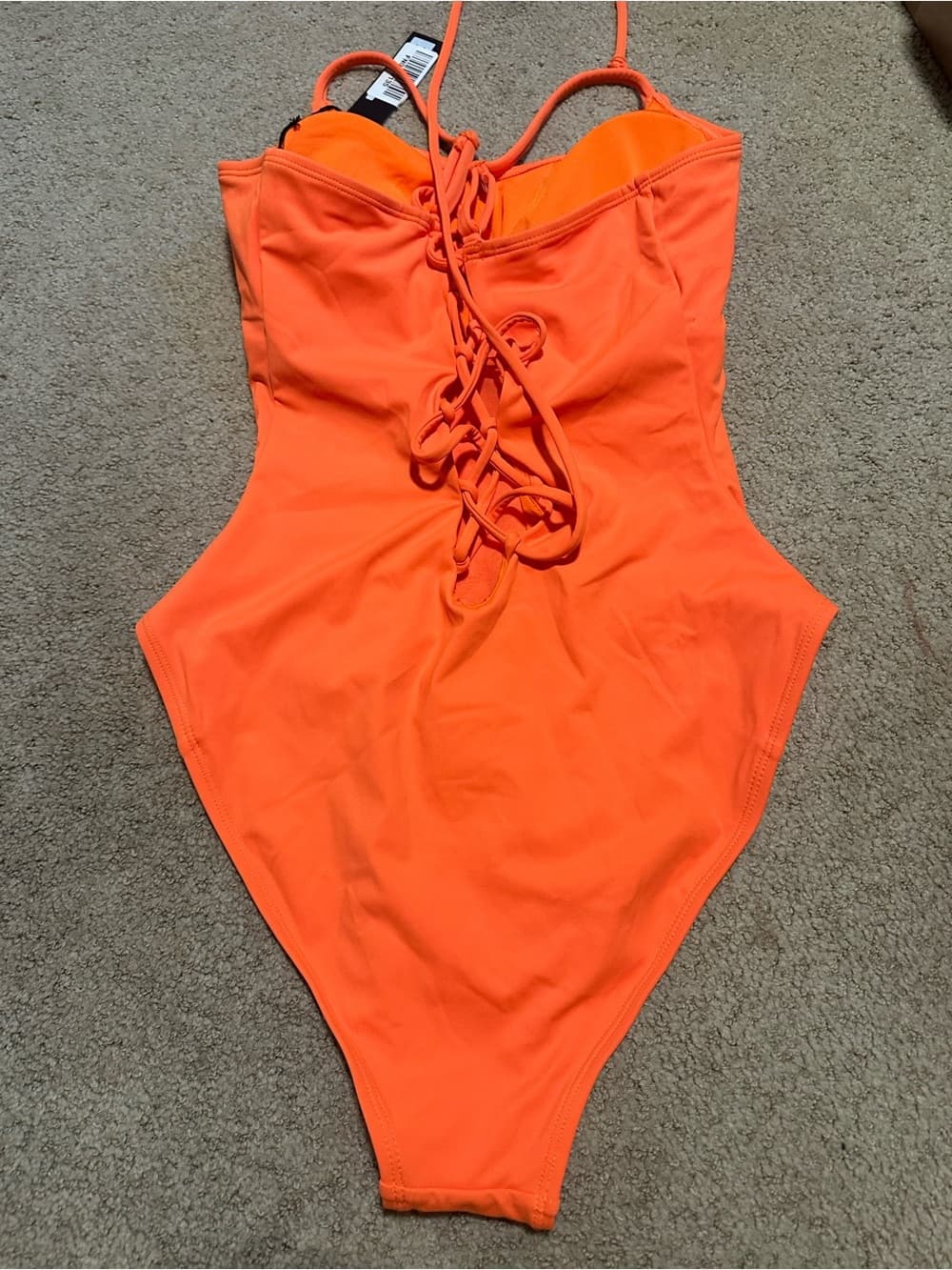 NWT TA3 Lacey one piece swimsuit orange extra large regular - Thumbnail 2