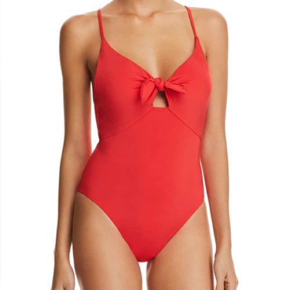 Trina Turk Getaway high leg one piece swimsuit red - Thumbnail 4