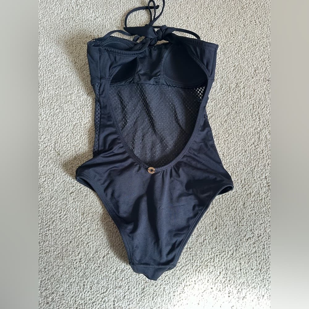 Ondademar one piece swimsuit black mesh - Thumbnail 2