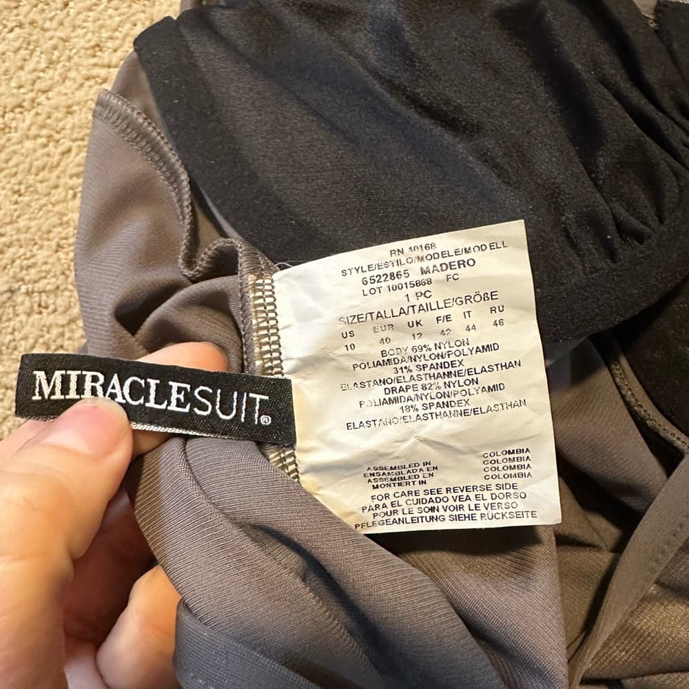 Miraclesuit Perla Madero one piece swimsuit grey - Thumbnail 4
