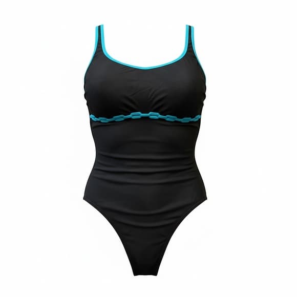 Miraclesuit one piece swimsuit black blue - Thumbnail 6