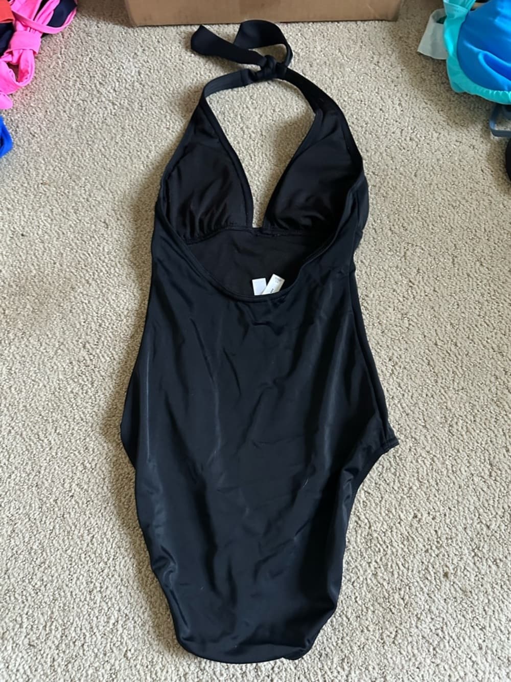 Gap Body halter back one piece swimsuit black - Thumbnail 2
