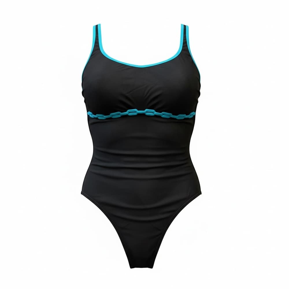 Miraclesuit one piece swimsuit black blue - Thumbnail 5