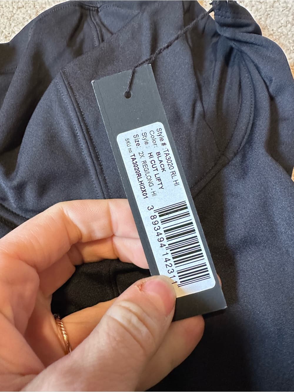 NWT TA3 Lifty Hi Cut one piece swimsuit black 2X H/I cup - Thumbnail 3