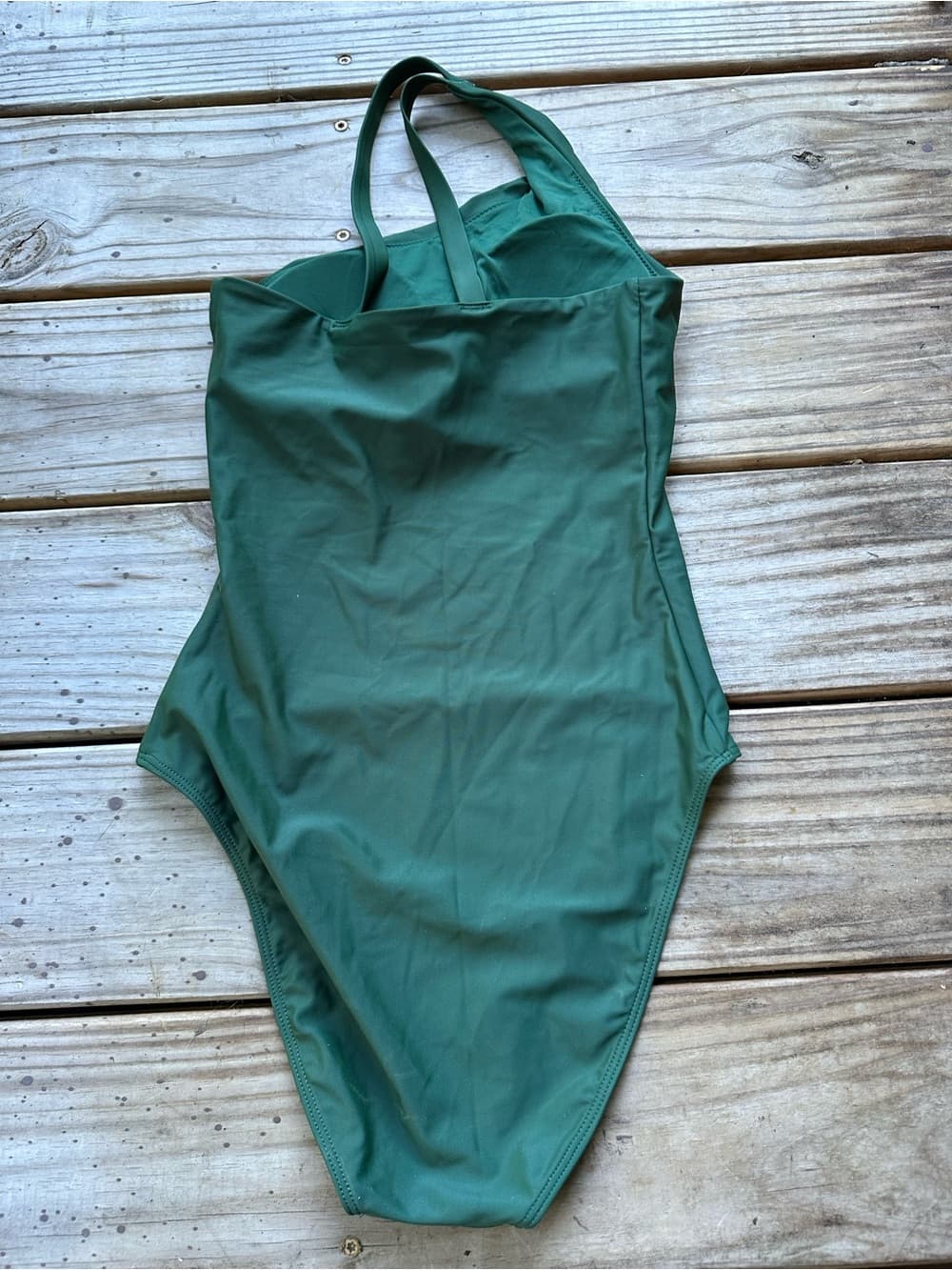 NWOT Quince Italian one shoulder swimsuit palm extra small - Thumbnail 4