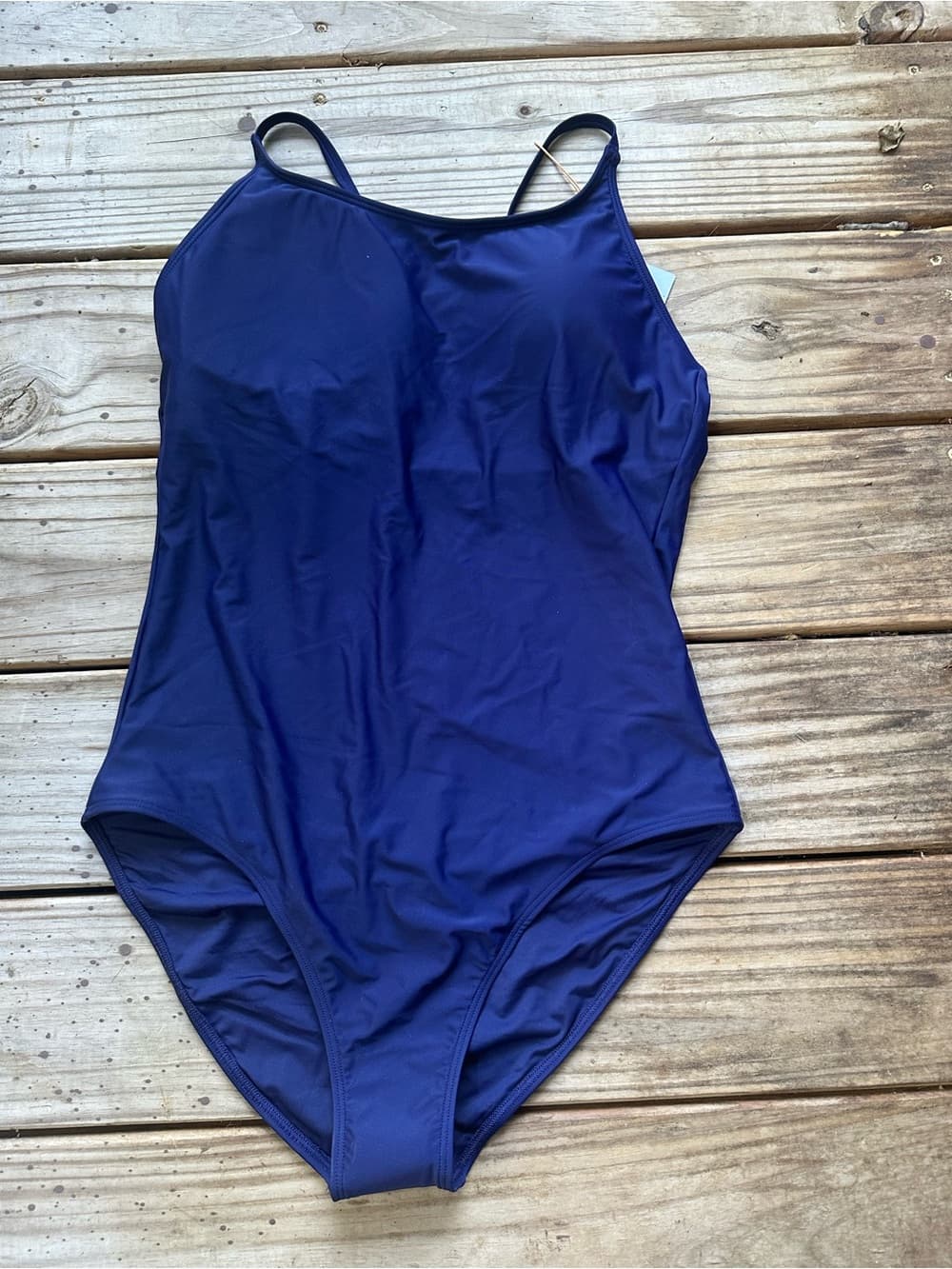 NWT Quince Cami one piece swimsuit deep navy extra large - Thumbnail 2