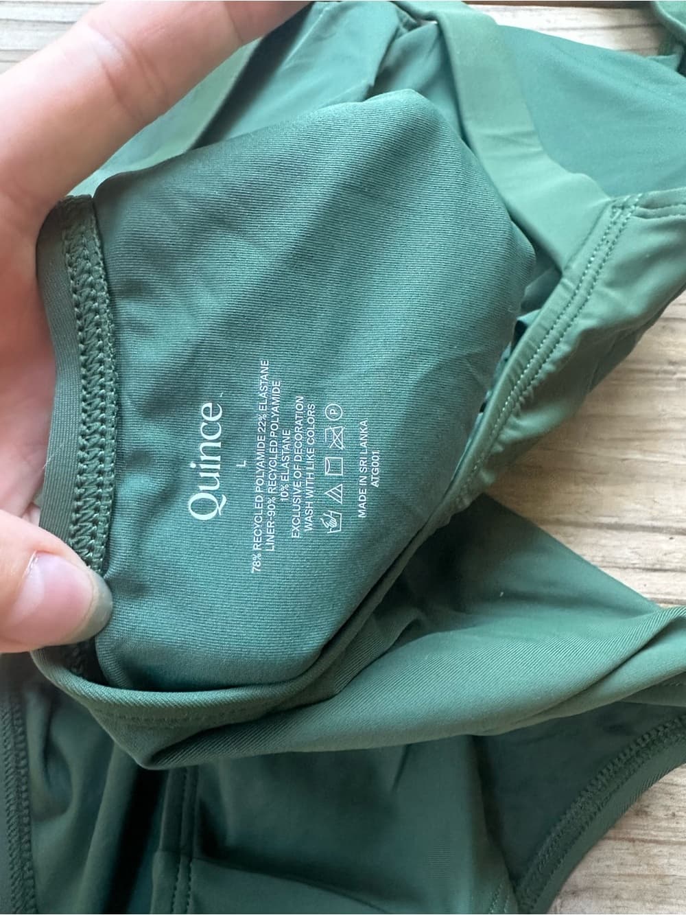 NWT Quince Cross back one piece swimsuit palm extra large - Thumbnail 3