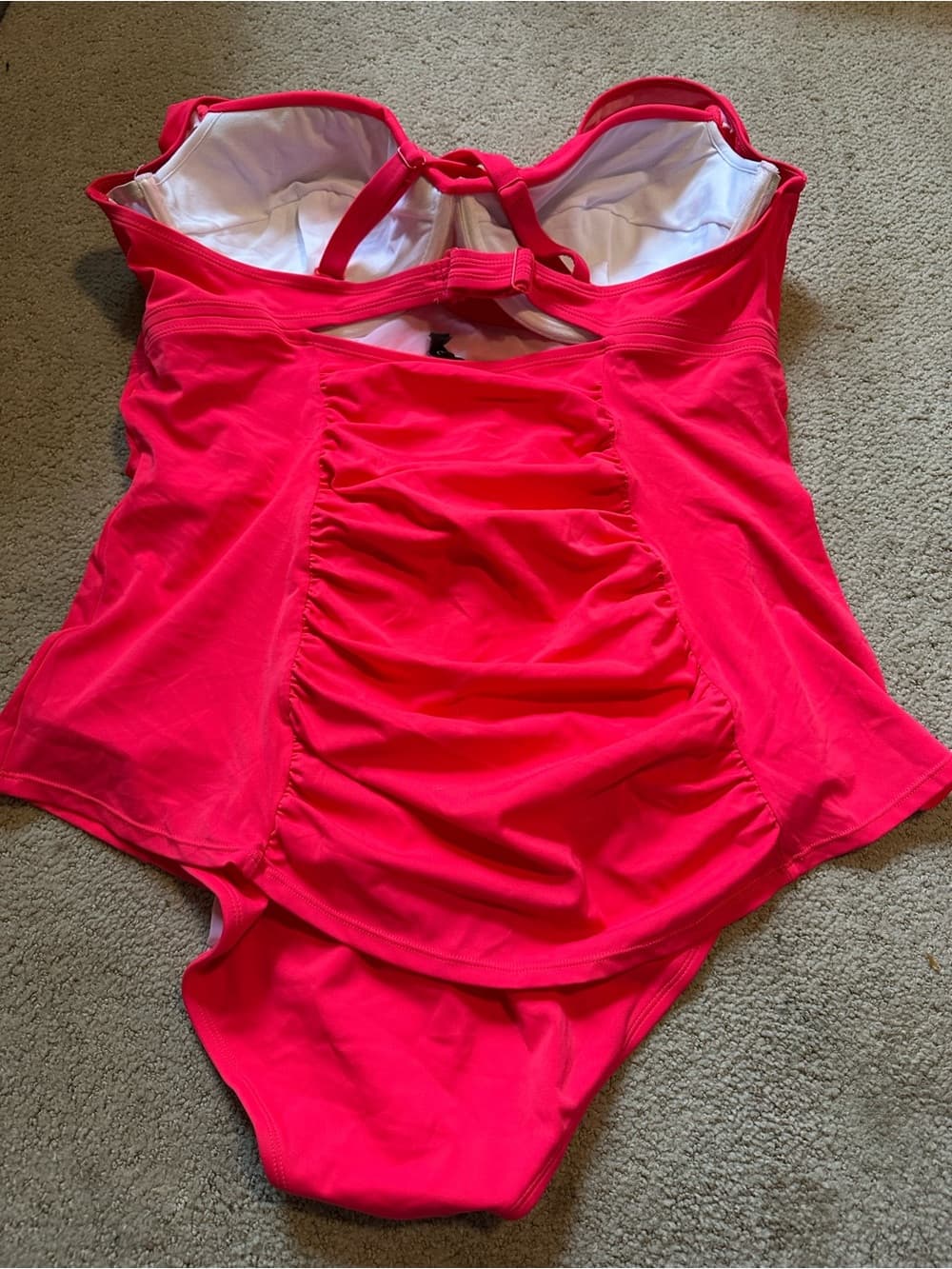 Torrid ruched one piece swimsuit pink - Thumbnail 3