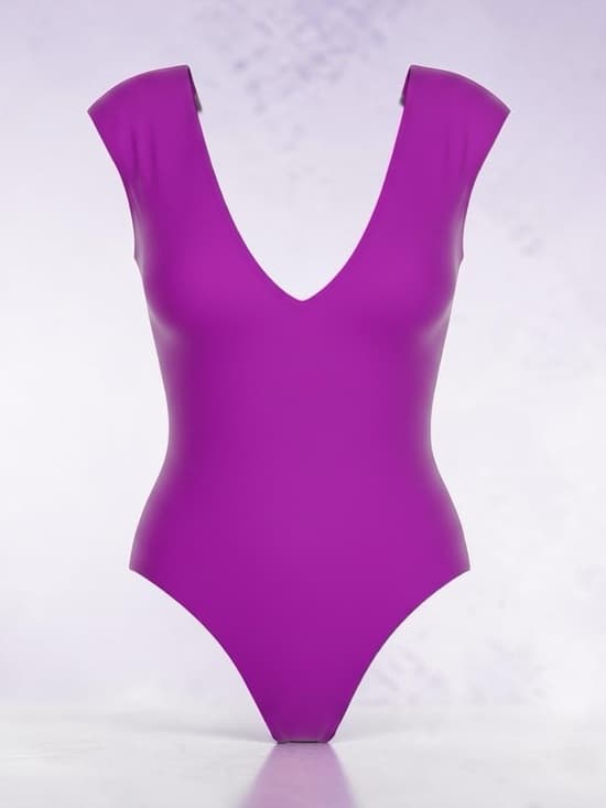 NWT TA3 Plungey Muscle one piece swimsuit Orchid small - Thumbnail 6