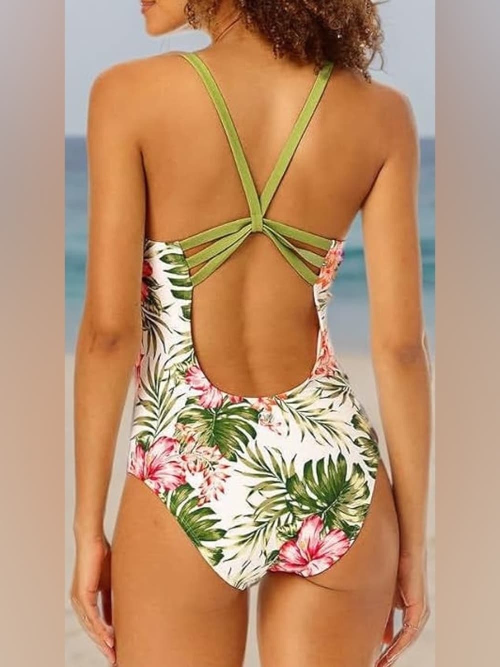 Hurley tropical one piece swimsuit bayshore pink