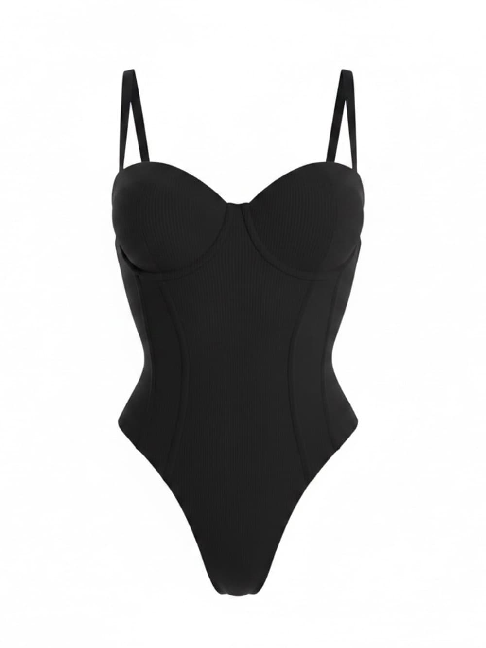 NWT TA3 Lushy Hi Cut black extra large black d/dd cup - Thumbnail 4