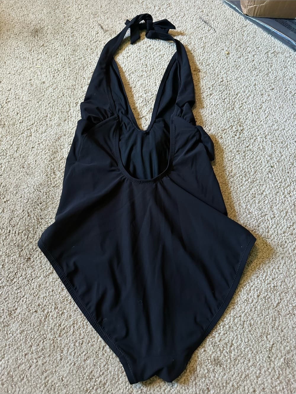 Tory Burch tie front halter back swimsuit black - Thumbnail 3