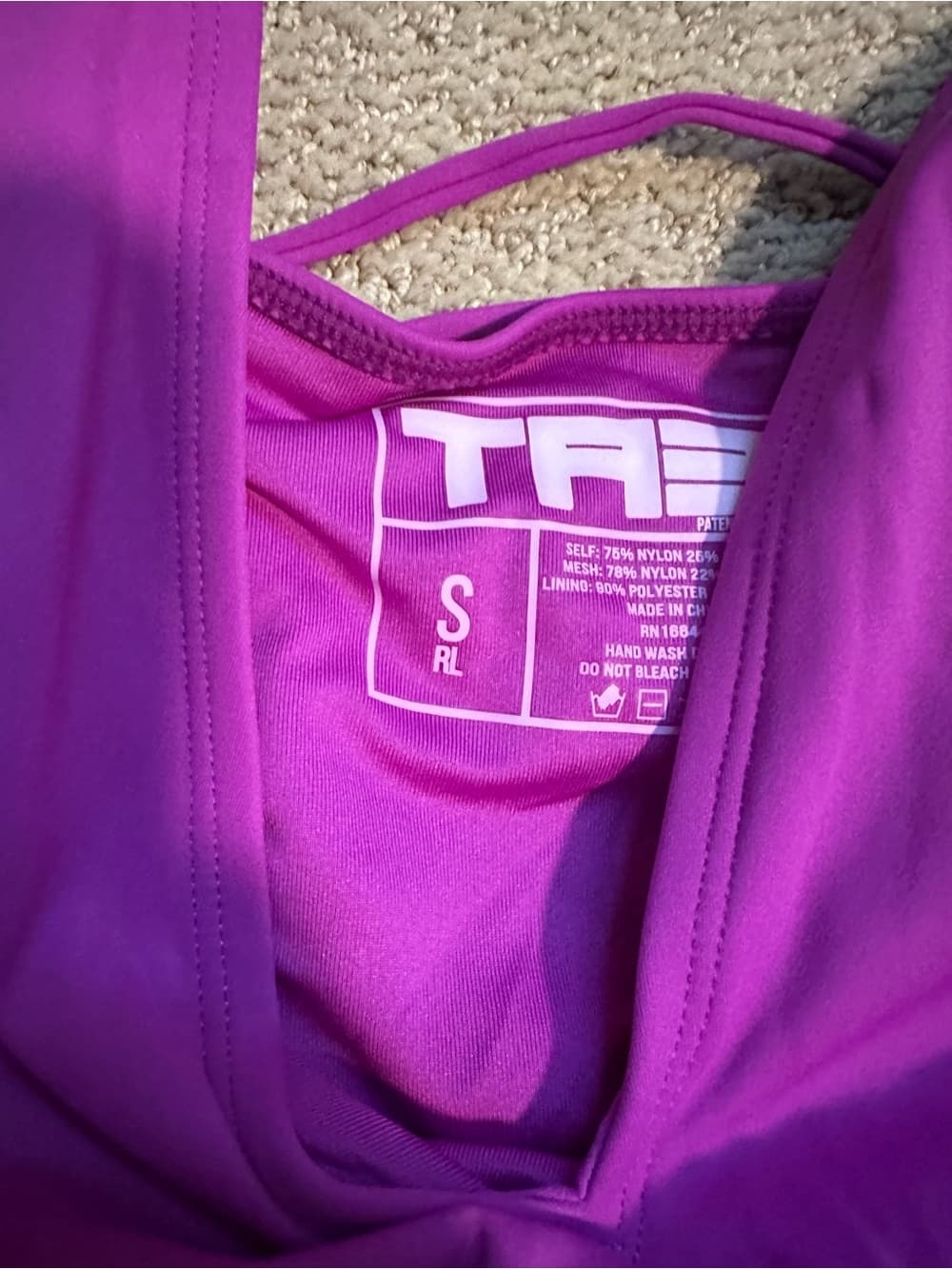 NWT TA3 Plungey Muscle one piece swimsuit Orchid small - Thumbnail 2