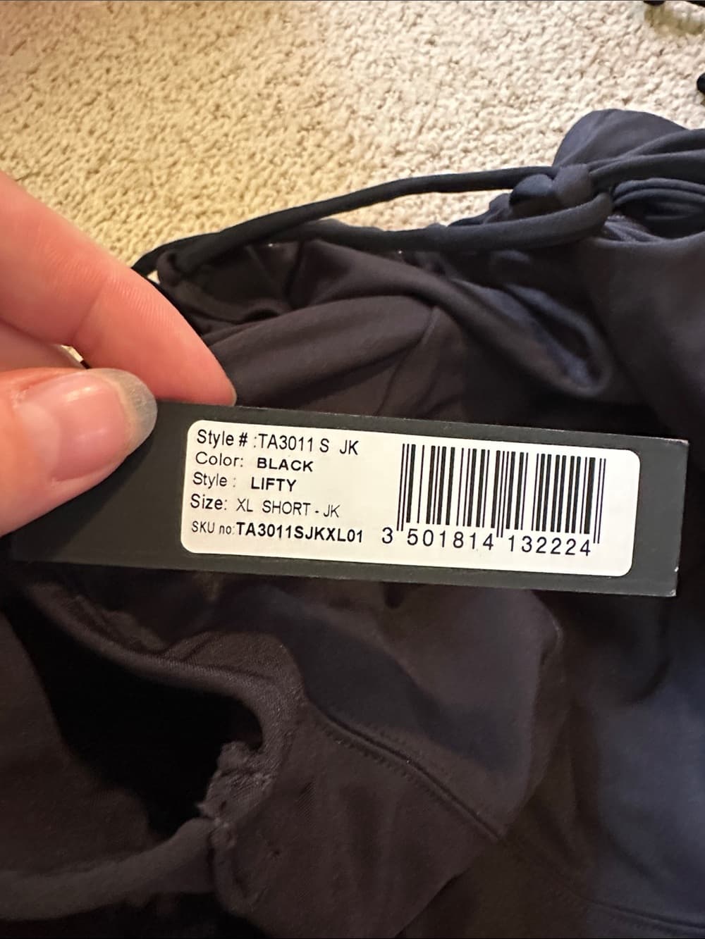 NWT TA3 Lifty one piece swimsuit XL black J/K short - Thumbnail 5