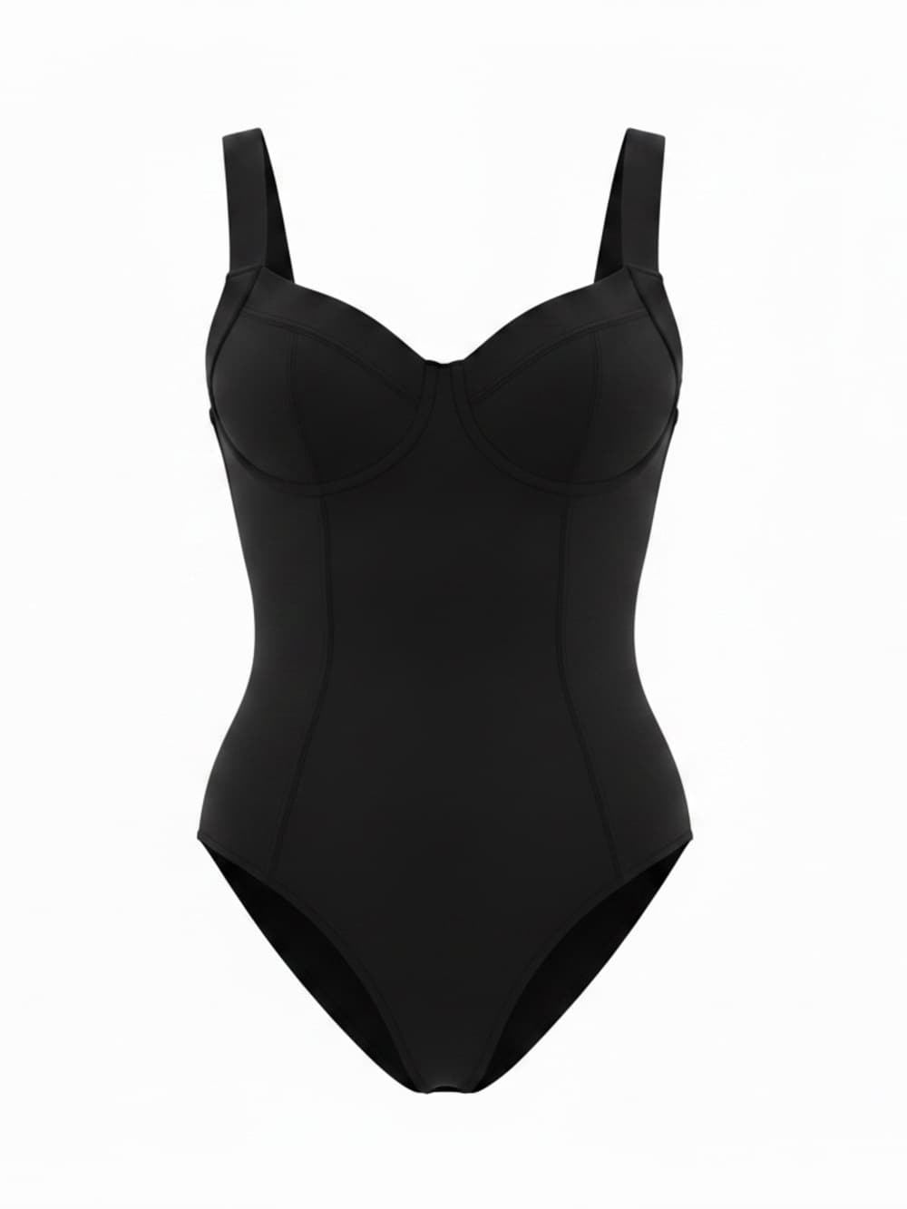 NWT TA3 Lifty Hi Cut one piece swimsuit black medium short F/G cup - Thumbnail 4