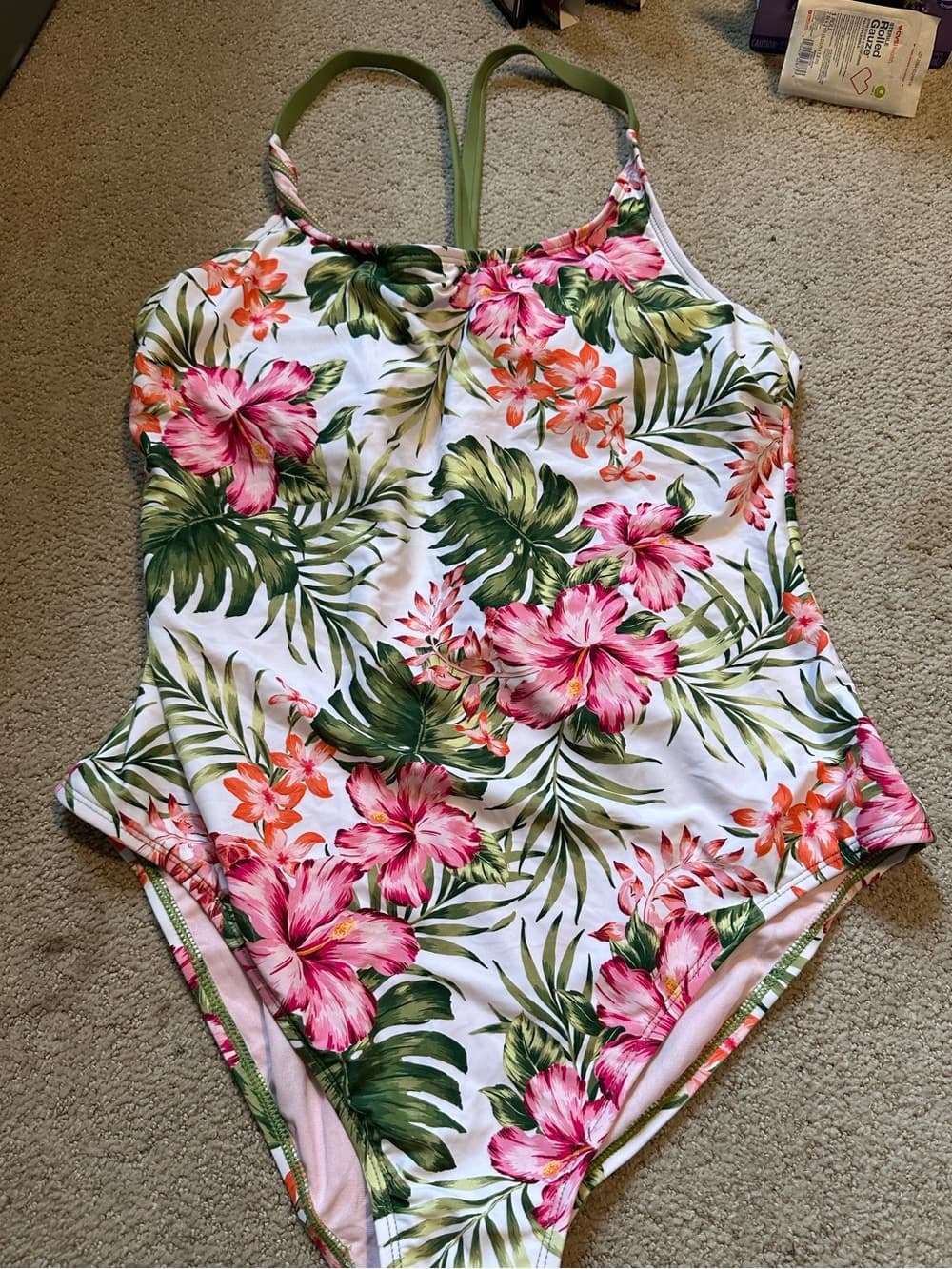 Hurley tropical one piece swimsuit bayshore pink - Thumbnail 2