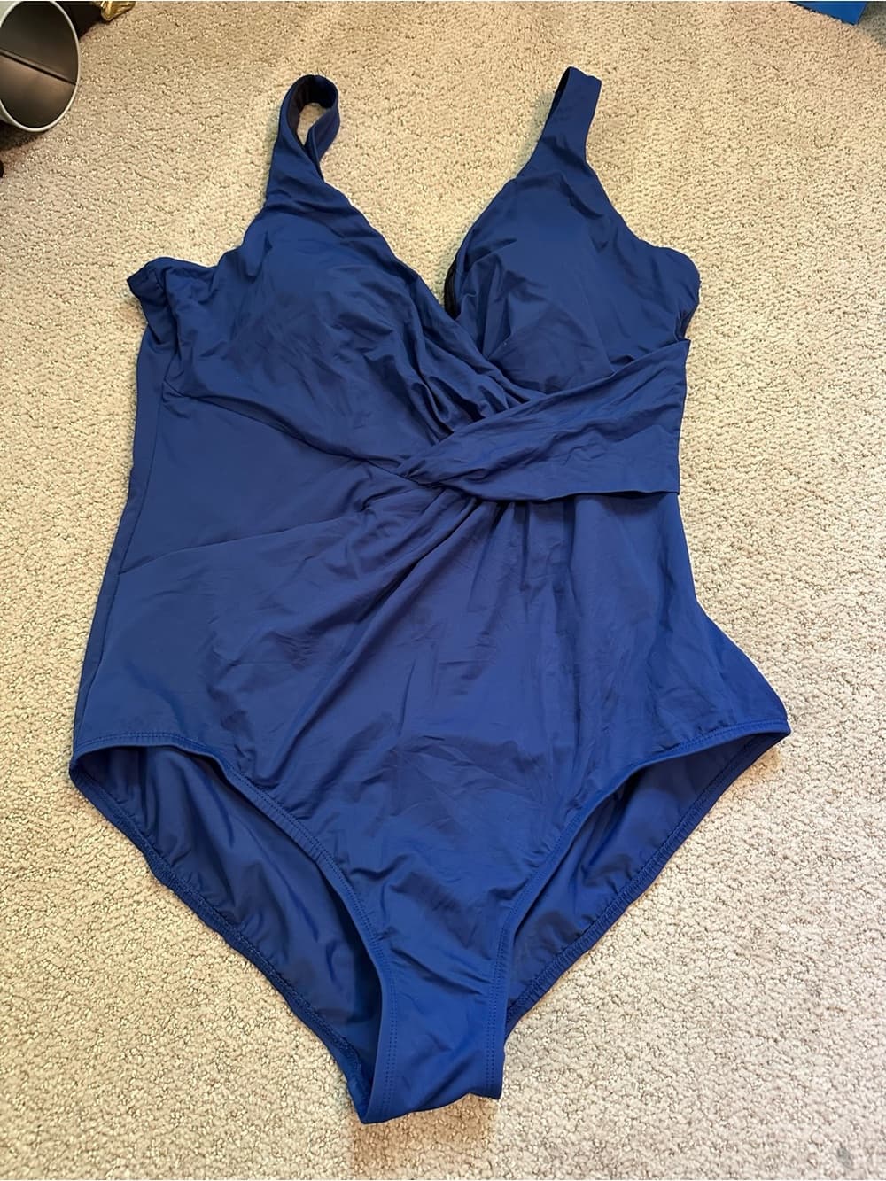 Dreamsuit wrap front swimsuit blue 14