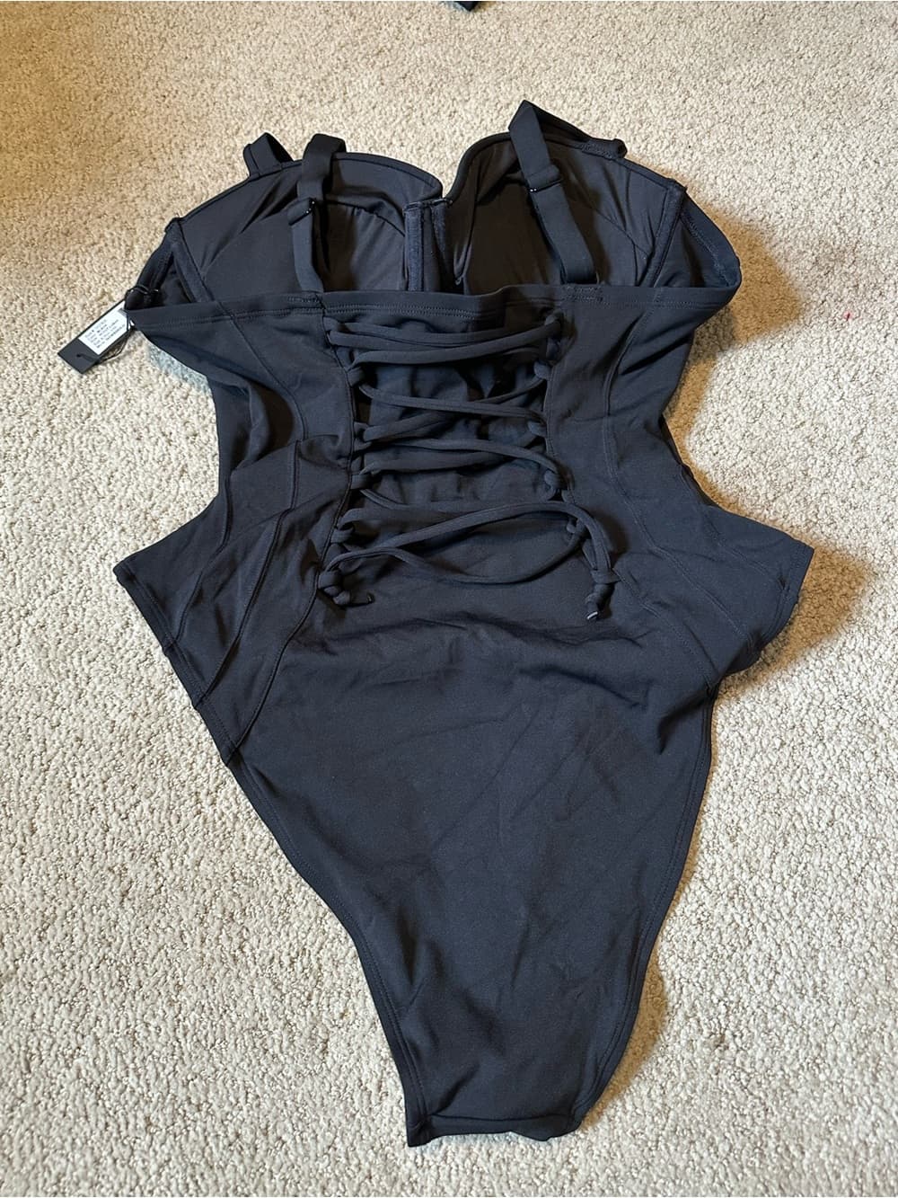 NWT TA3 Lushy Hi Cut black extra large black d/dd cup - Thumbnail 3