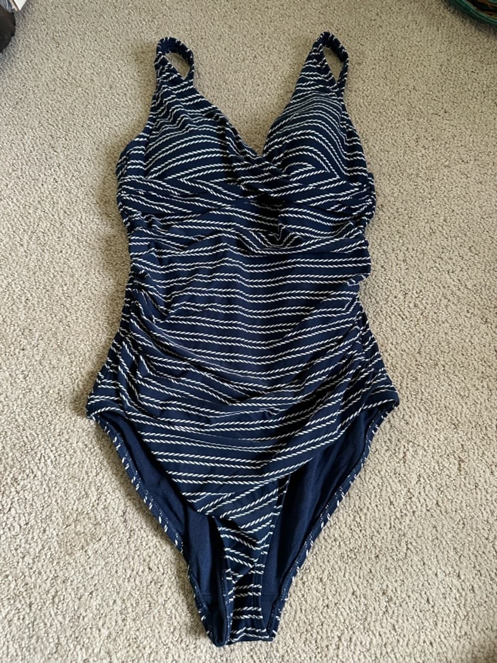 Nip Tuck Joanne nautical stripe shapewear swimsuit