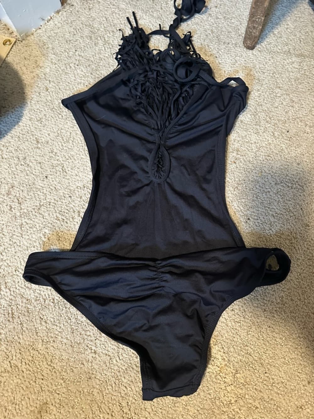 L*Space Desert Days fringe one piece swimsuit black - Thumbnail 2