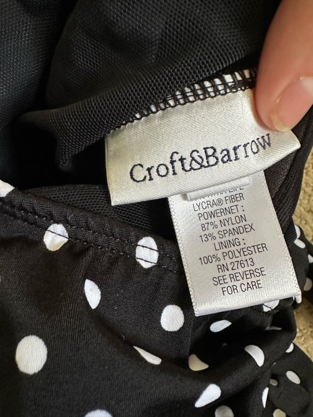 Croft and Barrow Powernet swim dress Rockabilly 50’s - Thumbnail 2