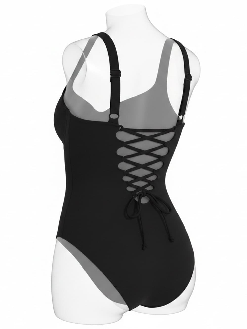 NWT TA3 Lifty one piece swimsuit XL black D/DD short