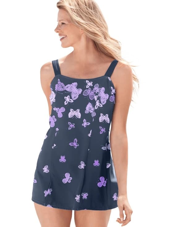 Swimsuits for All butterfly swim-dress purple - Thumbnail 6