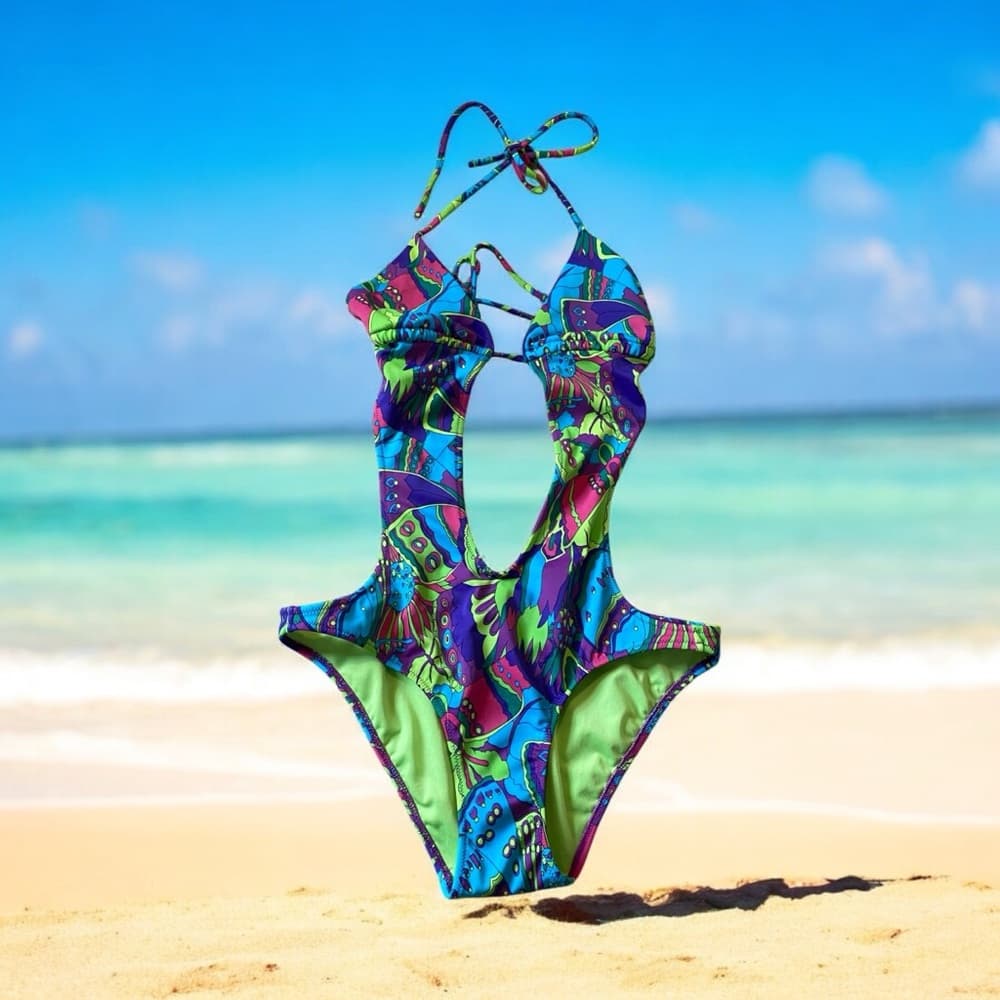 Vintage Y2K Victoria’s Secret one piece backless bright - Thumbnail 2