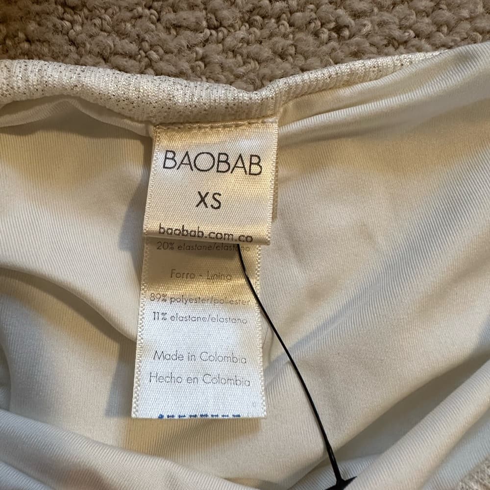 Baobab Lurex one shoulder one piece swimsuit xs - Thumbnail 2