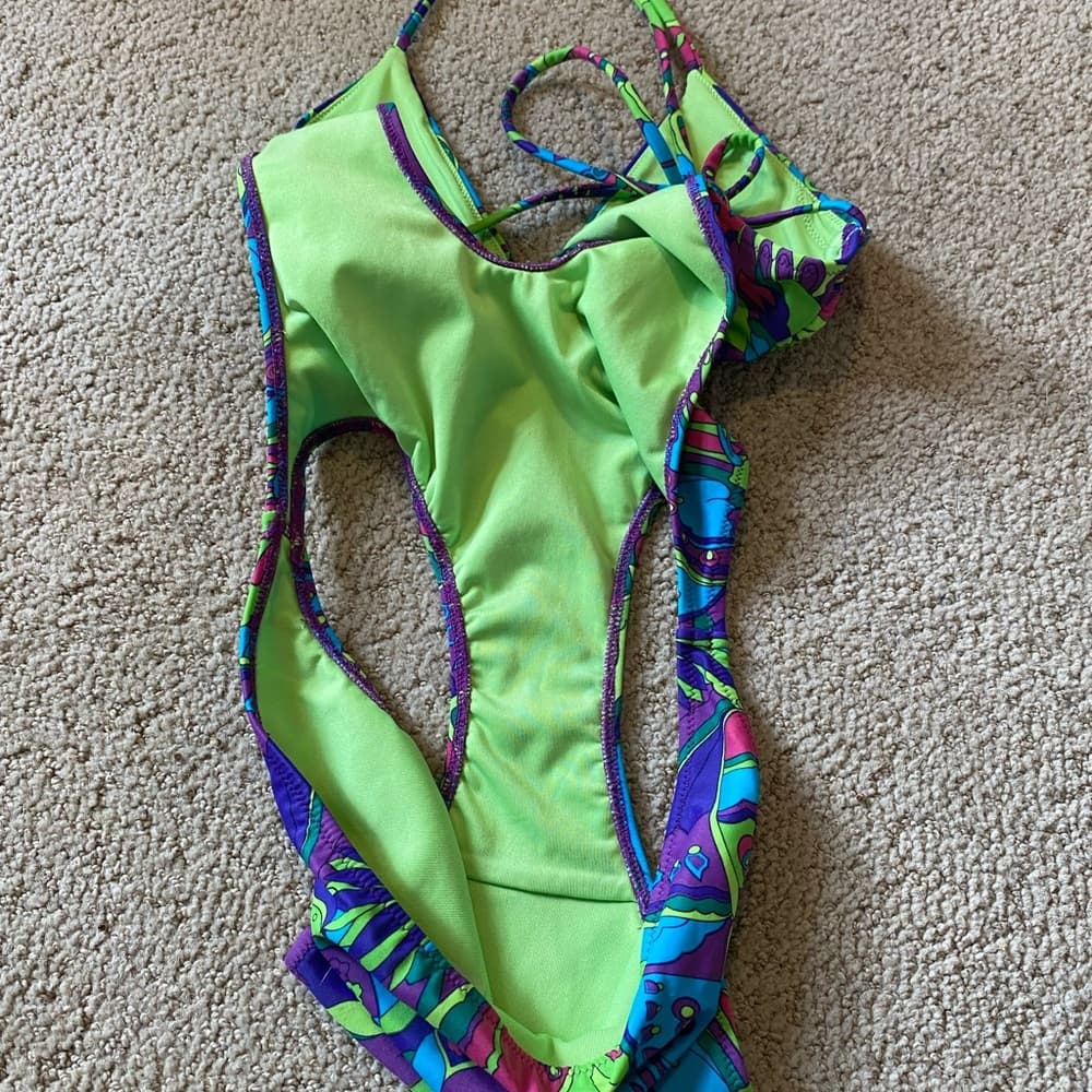 Vintage Y2K Victoria’s Secret one piece backless bright - Thumbnail 5