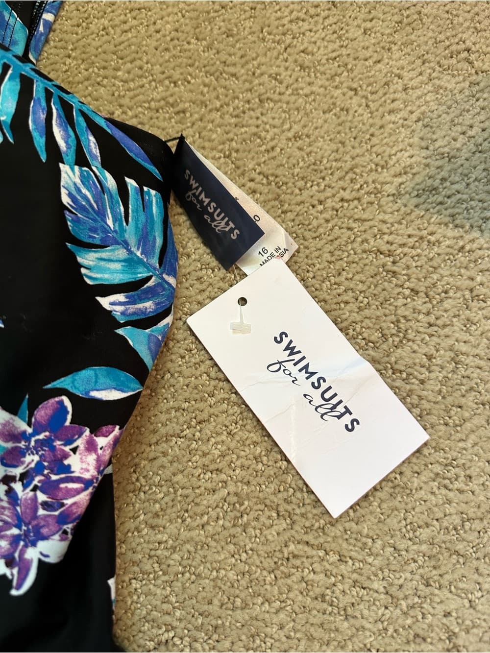NWT Swimsuits for All tropical swim dress - Thumbnail 3