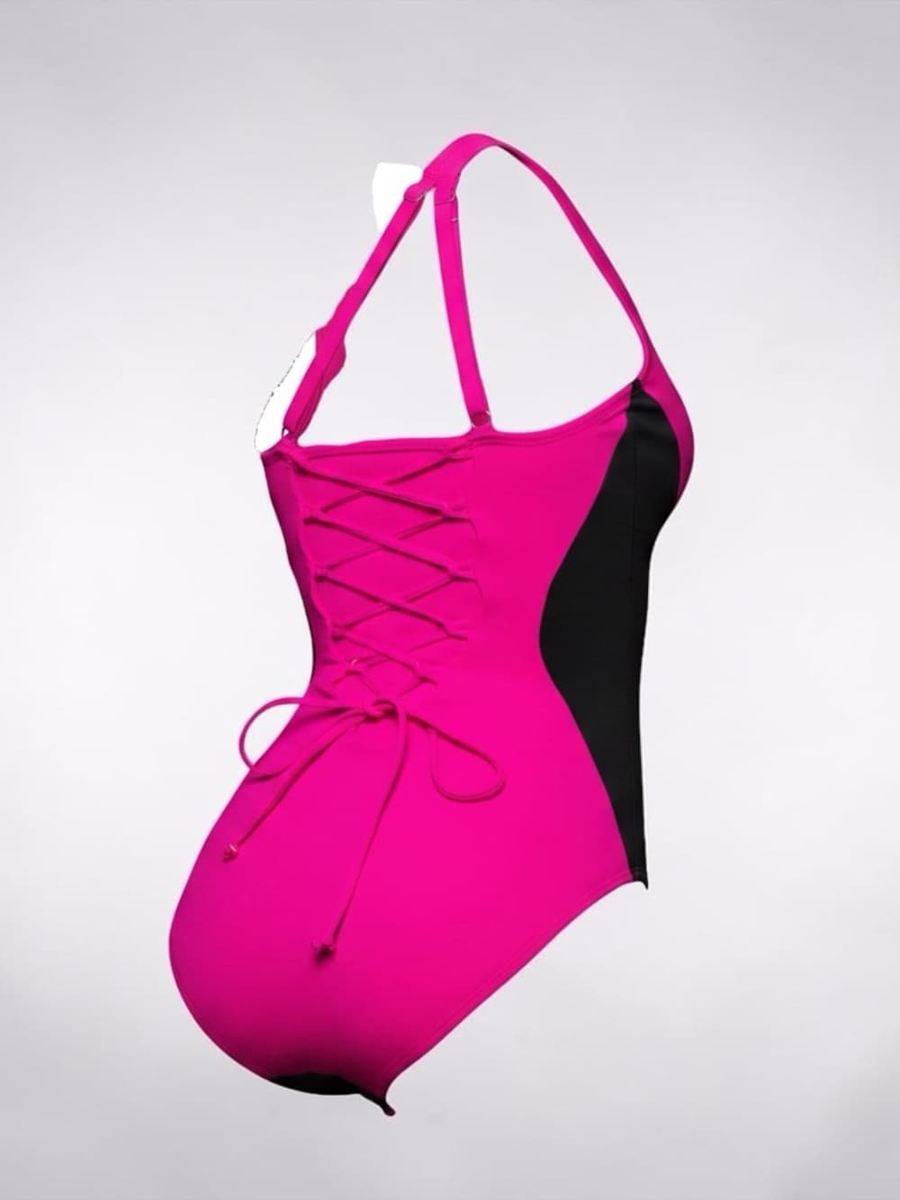 NWT TA3 One Sidey contour swimsuit Pink Black large short
