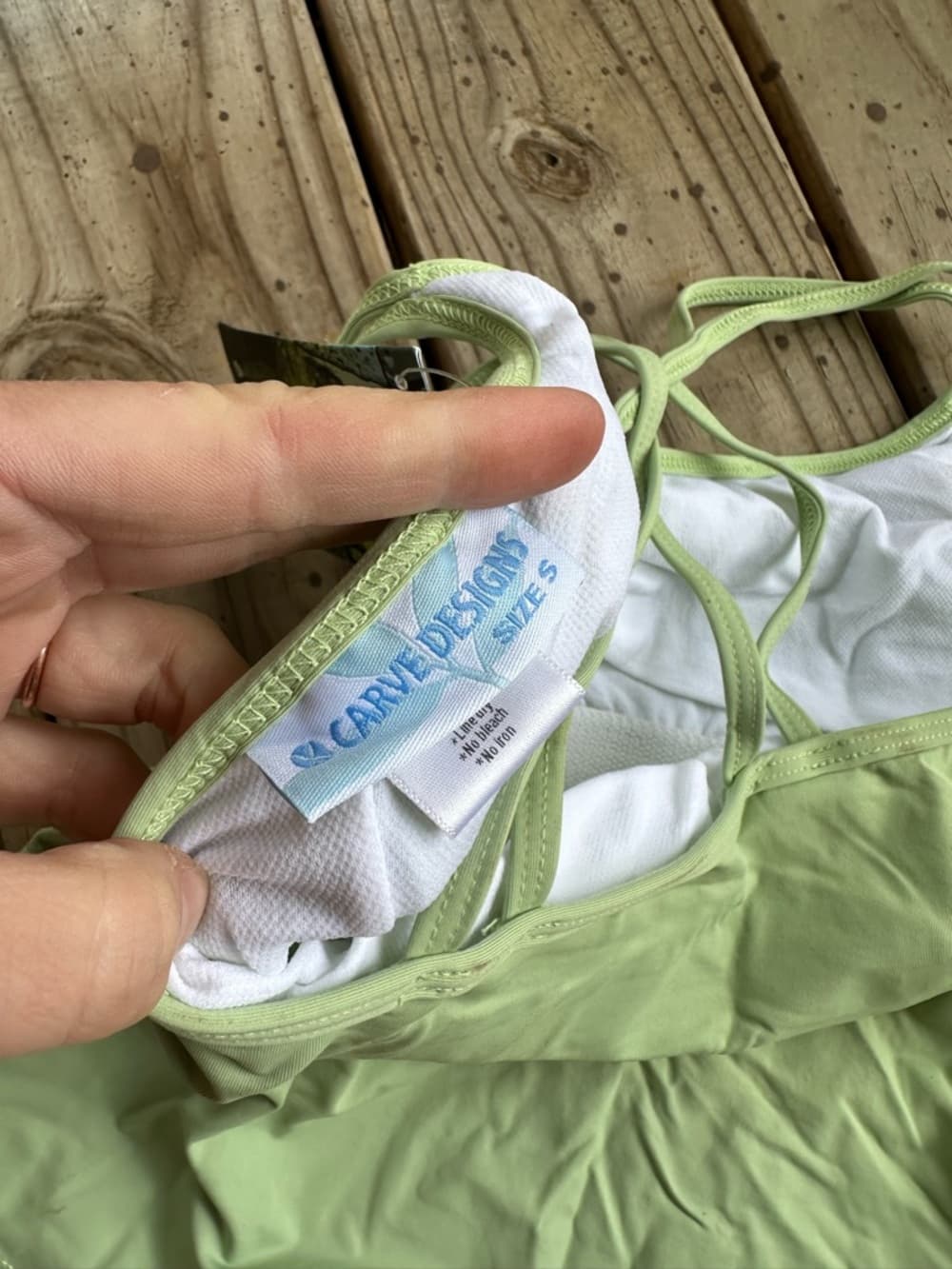 NWT Carve Designs cropped Tankini top Sea Glass - Thumbnail 5