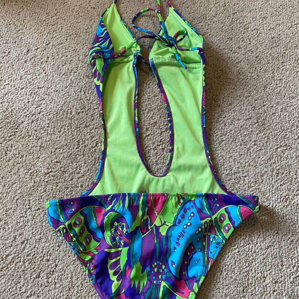 Vintage Y2K Victoria’s Secret one piece backless bright - Thumbnail 3