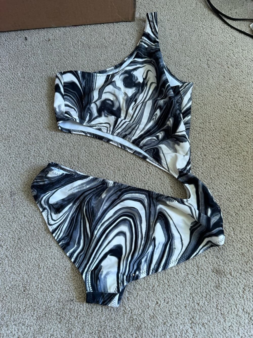 Norma Kamali one shoulder cut out swimsuit - Thumbnail 2