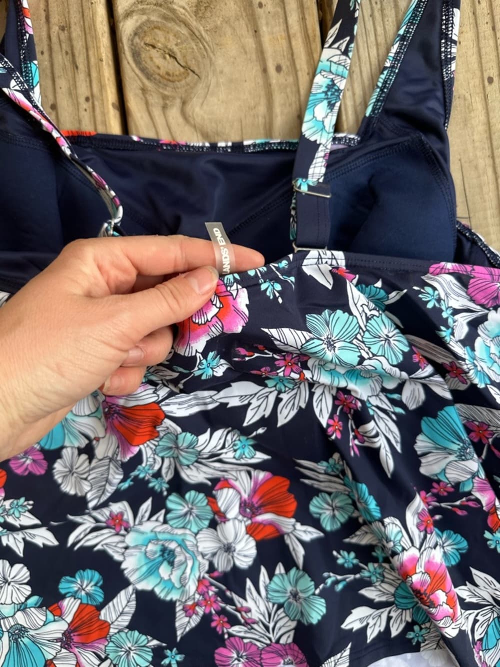 Land’s End floral tankini top - Thumbnail 3