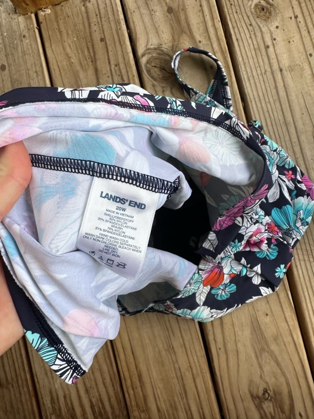 Land’s End floral tankini top - Thumbnail 4