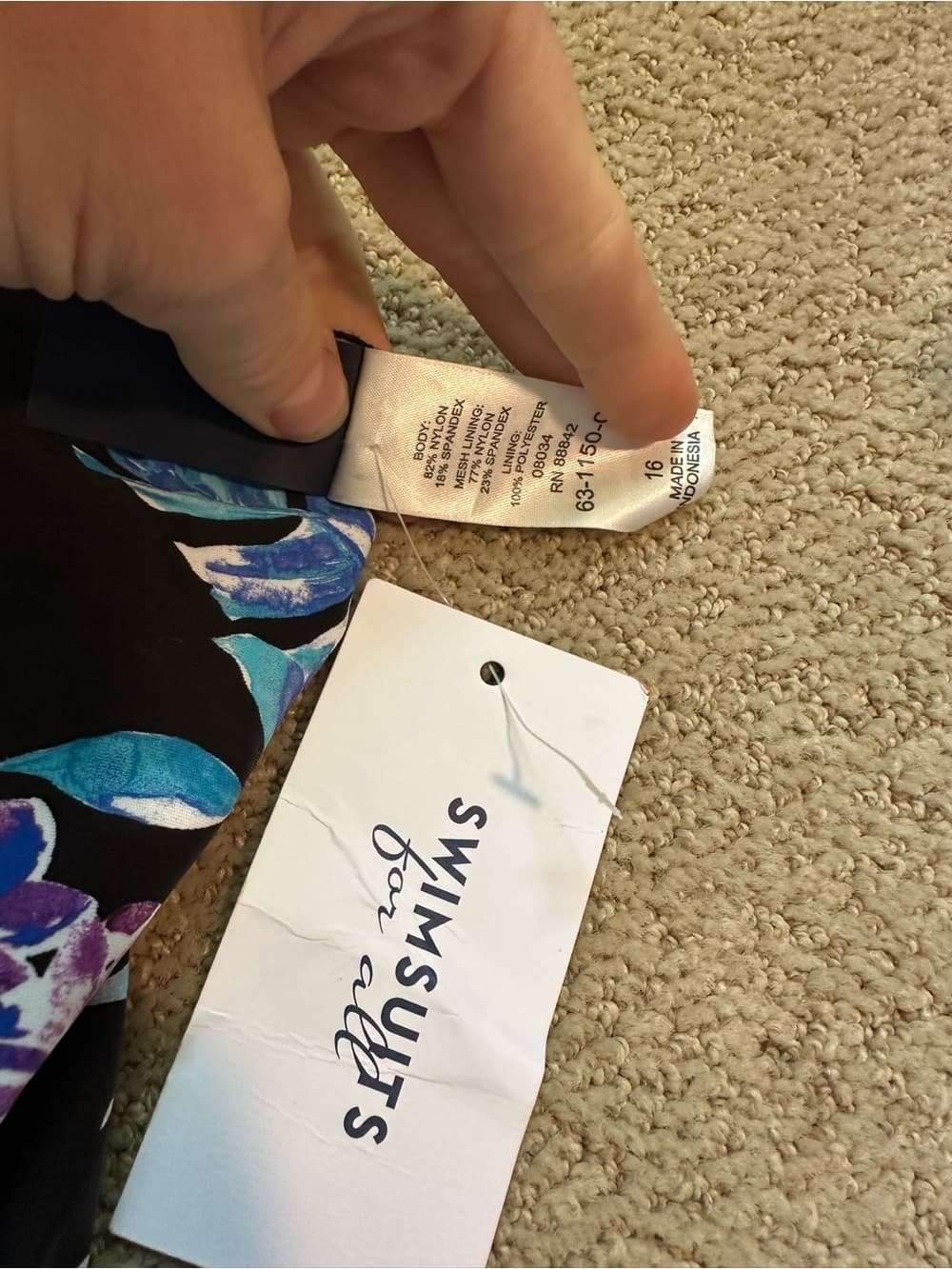 NWT Swimsuits for All tropical swim dress - Thumbnail 4