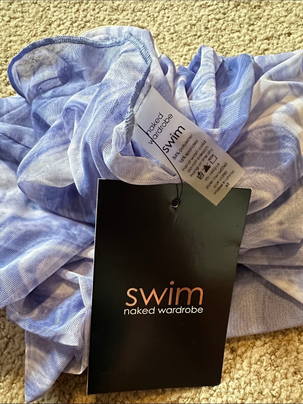 Naked Wardrobe Swim Back on the Low cover up dress blue - Thumbnail 4