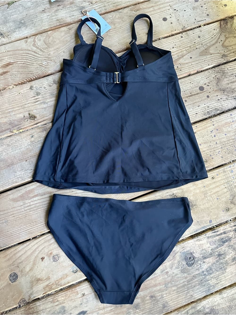 NWT Quince maternity tankini set black - Thumbnail 4