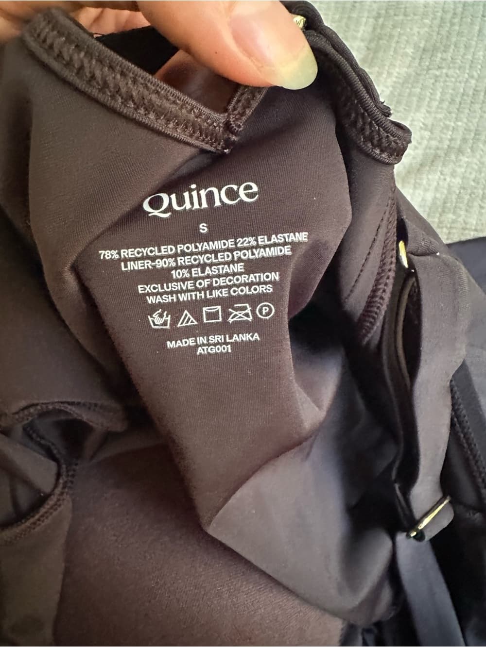 NWT Quince maternity tankini set black - Thumbnail 5