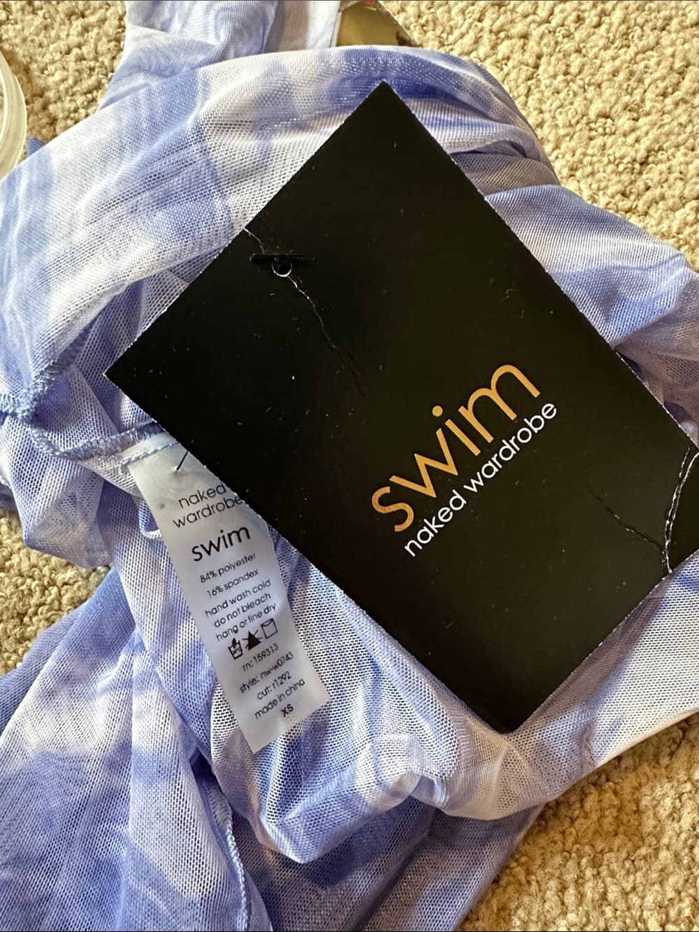 Naked Wardrobe Swim Back on the Low cover up dress blue - Thumbnail 4