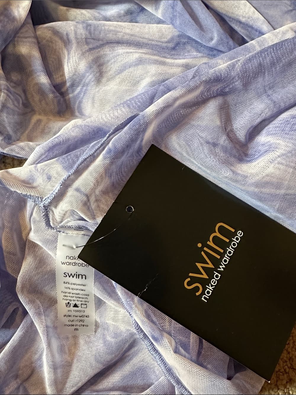 Naked Wardrobe Swim Back on the Low cover up dress blue - Thumbnail 4