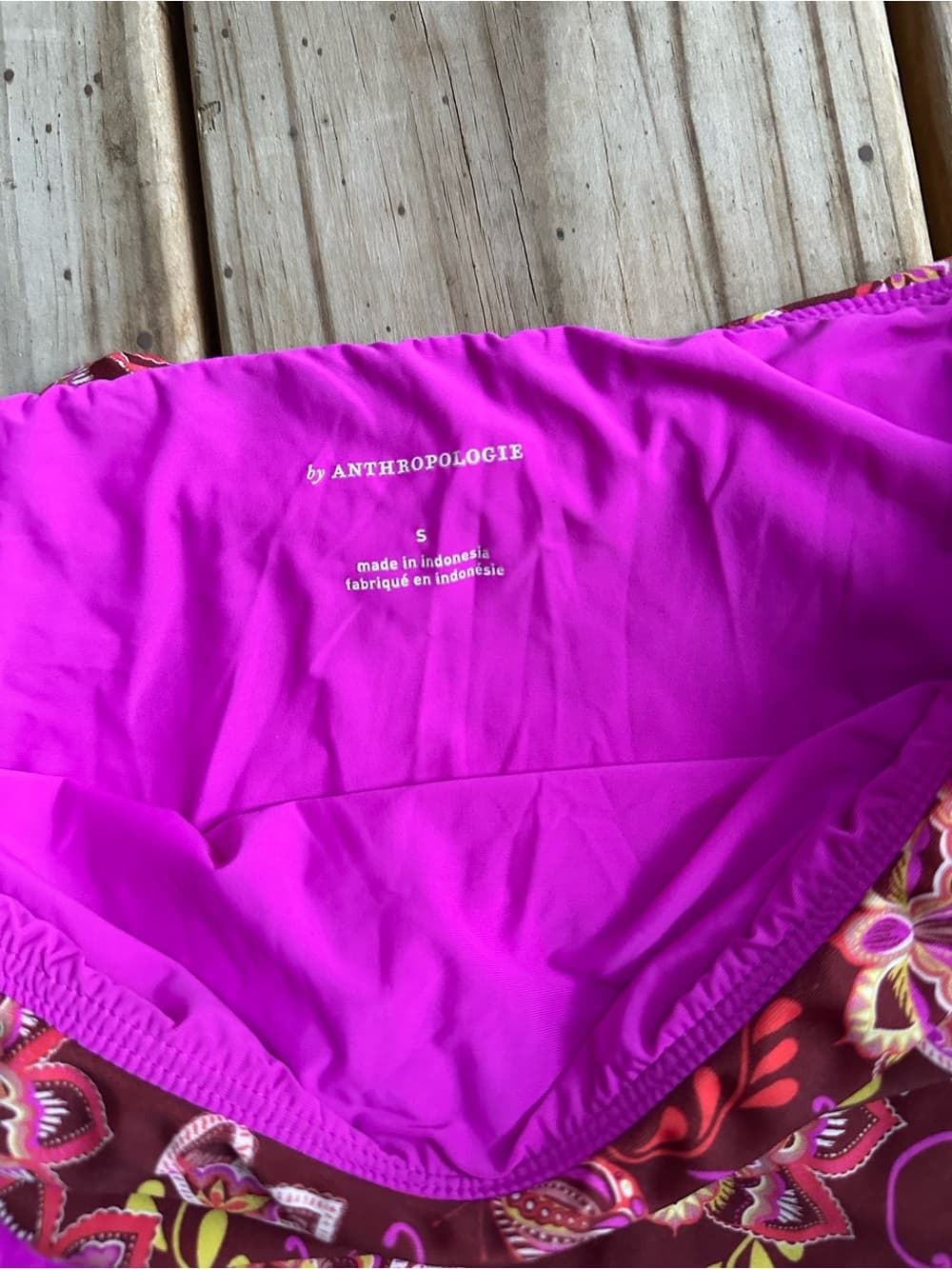 Anthropologie floral ruffle bikini bottoms small - Thumbnail 2