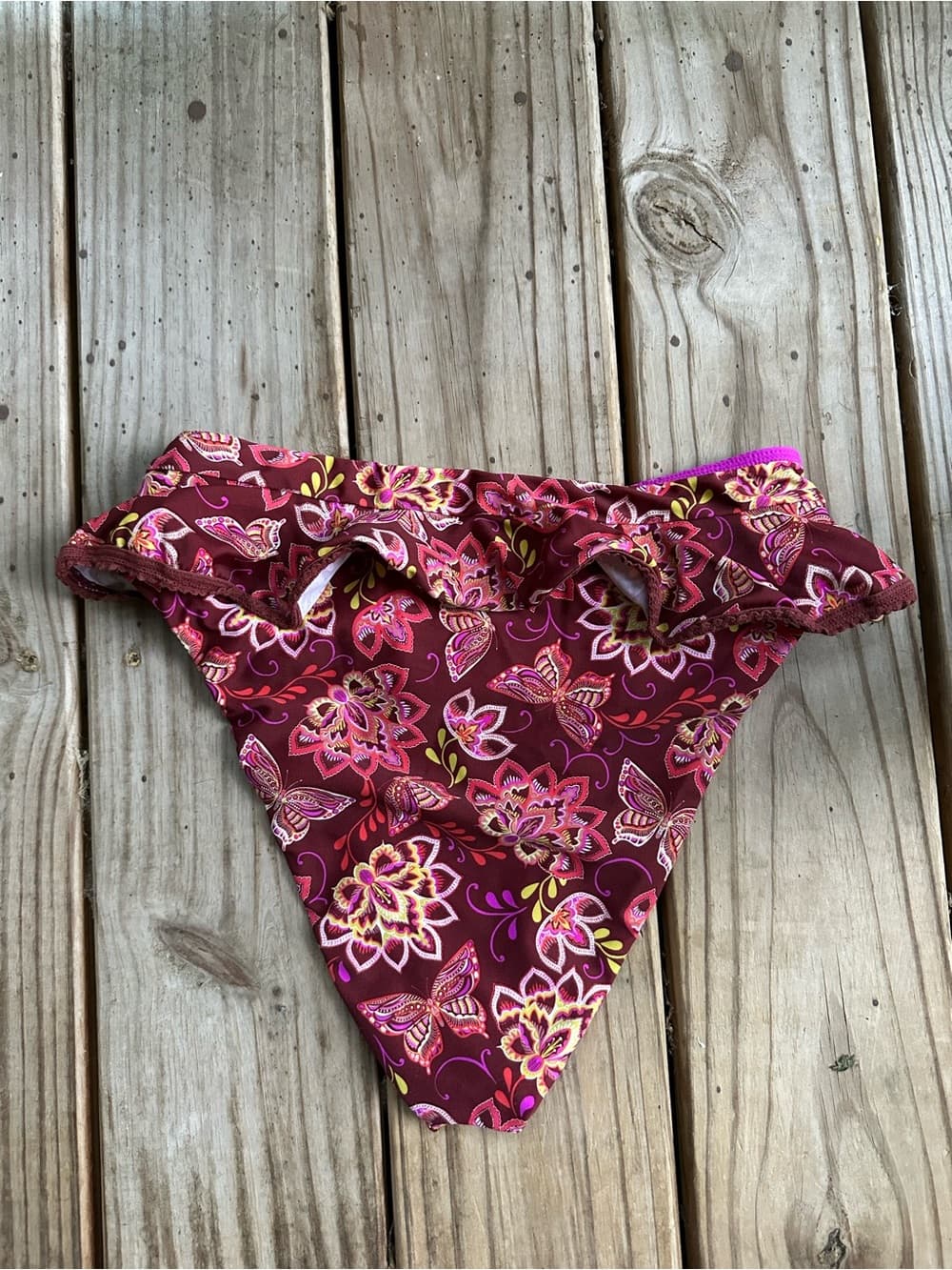 Anthropologie floral ruffle bikini bottoms small - Thumbnail 3