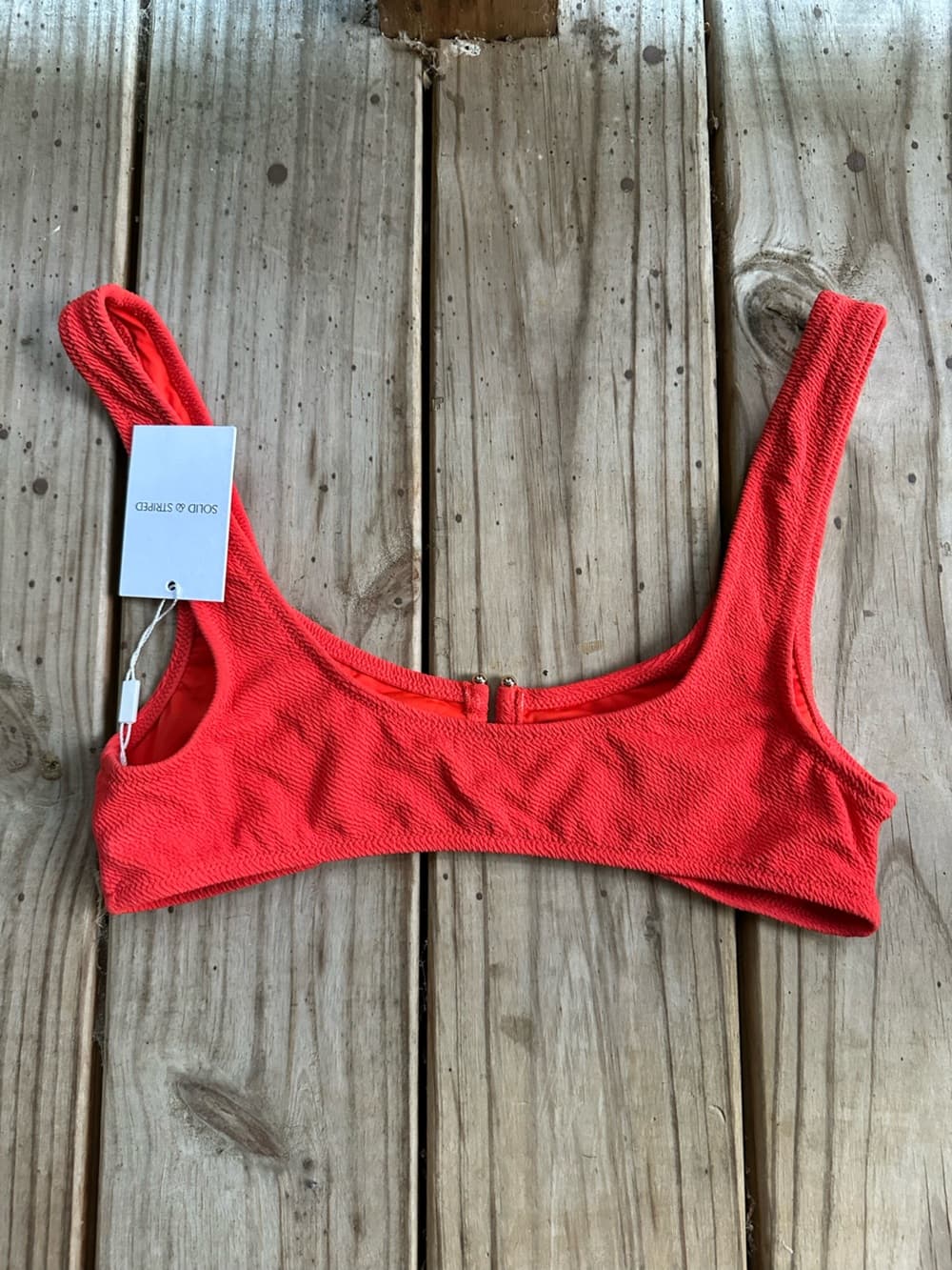 NWT Solid and Striped Annie bikini top Lava - Thumbnail 3